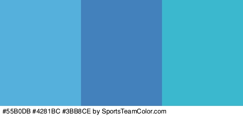 #55B0DB #4281BC #3BB8CE Colors