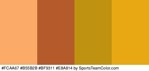 #FCAA67 #B55B2B #BF9311 #E8A814 Colors