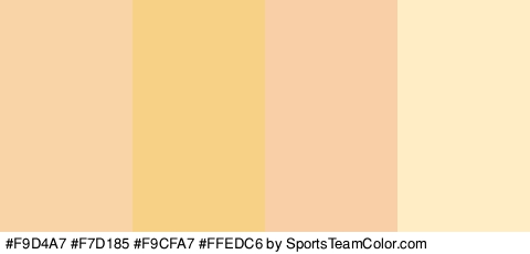 #F9D4A7 #F7D185 #F9CFA7 #FFEDC6 Colors