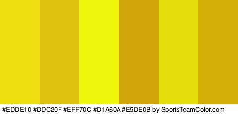 #EDDE10 #DDC20F #EFF70C #D1A60A #E5DE0B #D1AF06 Colors