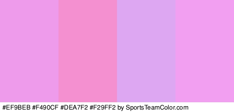 #EF9BEB #F490CF #DEA7F2 #F29FF2 Colors