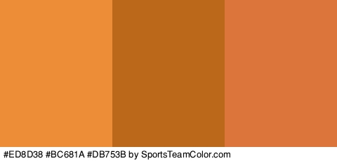 #ED8D38 #BC681A #DB753B Colors