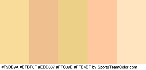 #F9DB9A #EFBF8F #EDD087 #FFC89E #FFE4BF Colors