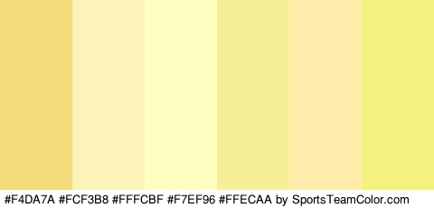 #F4DA7A #FCF3B8 #FFFCBF #F7EF96 #FFECAA #F4F27F Colors