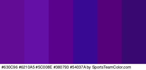 #630C96 #6210A5 #5C008E #380793 #54037A #390A70 Colors