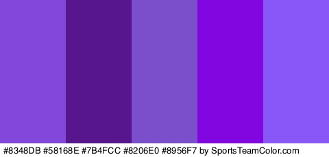 #8348DB #58168E #7B4FCC #8206E0 #8956F7 Colors