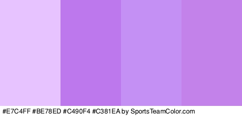 #E7C4FF #BE78ED #C490F4 #C381EA Colors