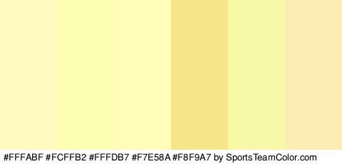 #FFFABF #FCFFB2 #FFFDB7 #F7E58A #F8F9A7 #FCEDB3 Colors