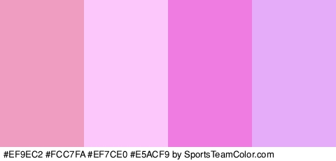 #EF9EC2 #FCC7FA #EF7CE0 #E5ACF9 Colors