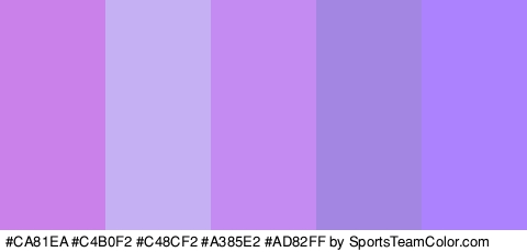 #CA81EA #C4B0F2 #C48CF2 #A385E2 #AD82FF Colors