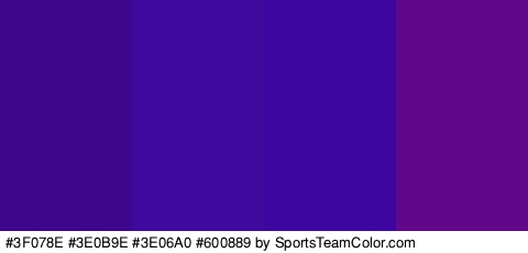 #3F078E #3E0B9E #3E06A0 #600889 Colors