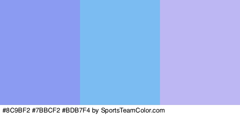 #8C9BF2 #7BBCF2 #BDB7F4 Colors