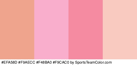 #EFA58D #F9AECC #F48BA0 #F9CAC0 Colors