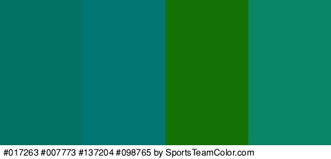 #017263 #007773 #137204 #098765 Colors