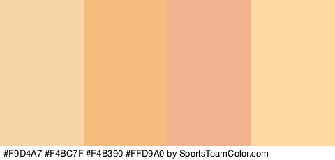 #F9D4A7 #F4BC7F #F4B390 #FFD9A0 Colors