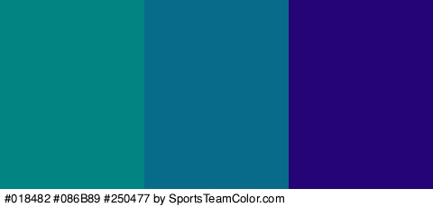 #018482 #086B89 #250477 Colors