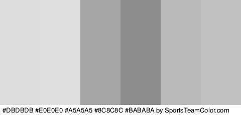 #DBDBDB #E0E0E0 #A5A5A5 #8C8C8C #BABABA #C1C1C1 Colors