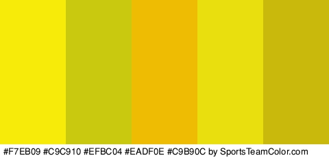 #F7EB09 #C9C910 #EFBC04 #EADF0E #C9B90C Colors