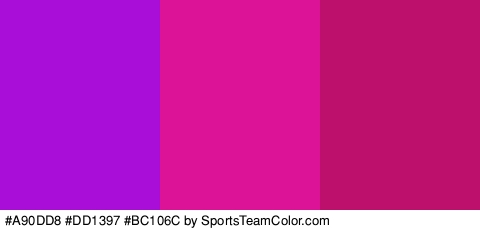 #A90DD8 #DD1397 #BC106C Colors