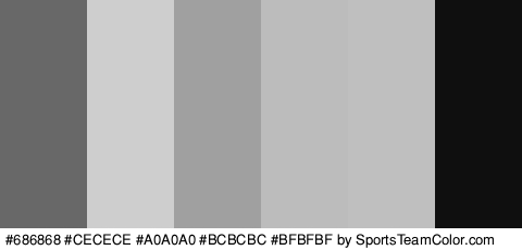 #686868 #CECECE #A0A0A0 #BCBCBC #BFBFBF #0F0F0F Colors