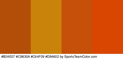 #B24E07 #C9830A #C64F09 #D84602 Colors