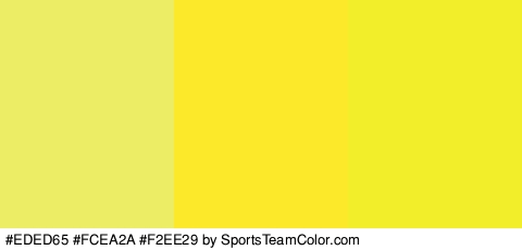 #EDED65 #FCEA2A #F2EE29 Colors