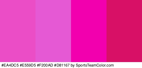 #EA4DC5 #E559D5 #F200AD #D81167 Colors