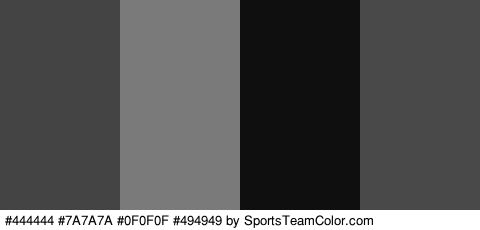 #444444 #7A7A7A #0F0F0F #494949 Colors