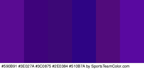 #590B91 #3E027A #3C0875 #2E0384 #510B7A #5A09A0 Colors