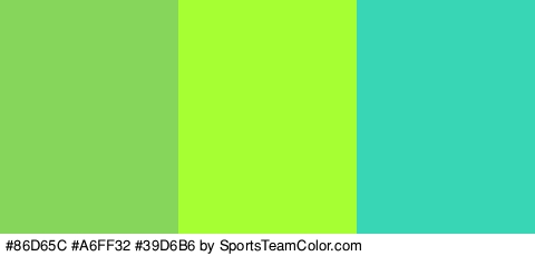 #86D65C #A6FF32 #39D6B6 Colors