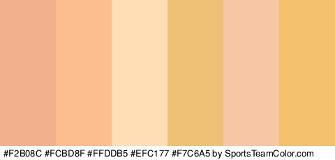 #F2B08C #FCBD8F #FFDDB5 #EFC177 #F7C6A5 #F4C16E Colors