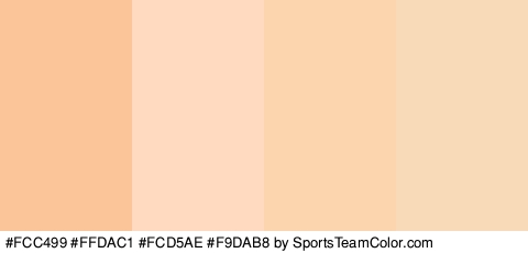 #FCC499 #FFDAC1 #FCD5AE #F9DAB8 Colors