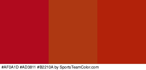 #AF0A1D #AD3811 #B2210A Colors