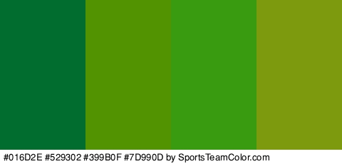 #016D2E #529302 #399B0F #7D990D Colors