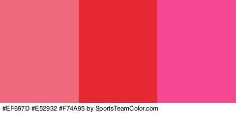 #EF697D #E52932 #F74A95 Colors