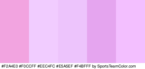 #F2A4E0 #F0CCFF #EEC4FC #E5A5EF #F4BFFF Colors