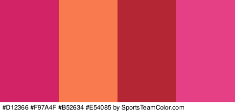 #D12366 #F97A4F #B52634 #E54085 Colors