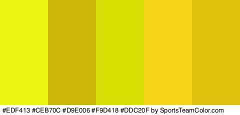 #EDF413 #CEB70C #D9E006 #F9D418 #DDC20F Colors