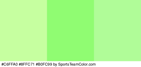 #C6FFA0 #8FFC71 #B0FC99 Colors