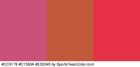 #CC5178 #C1593A #E53045 Colors