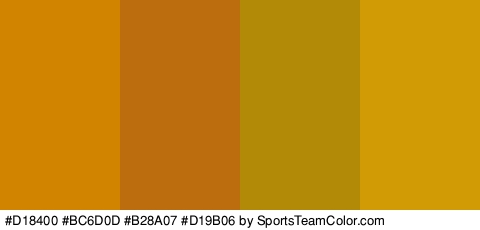 #D18400 #BC6D0D #B28A07 #D19B06 Colors