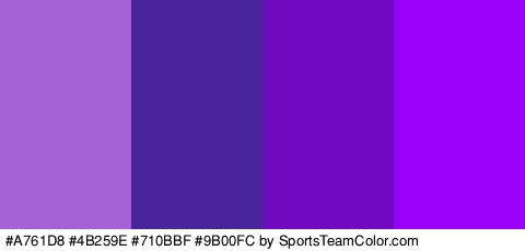 #A761D8 #4B259E #710BBF #9B00FC Colors