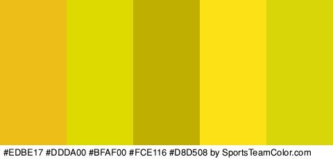 #EDBE17 #DDDA00 #BFAF00 #FCE116 #D8D508 Colors