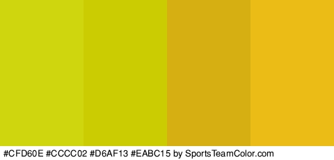 #CFD60E #CCCC02 #D6AF13 #EABC15 Colors