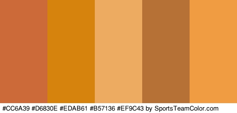 #CC6A39 #D6830E #EDAB61 #B57136 #EF9C43 Colors