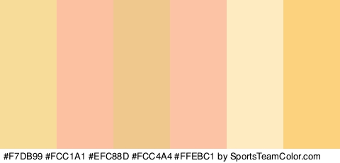 #F7DB99 #FCC1A1 #EFC88D #FCC4A4 #FFEBC1 #FCD27E Colors