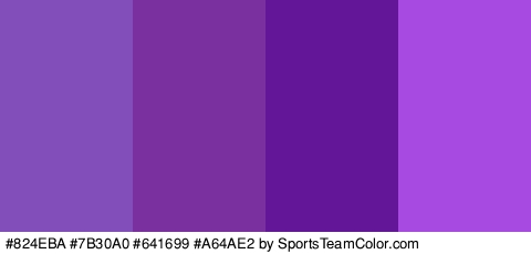 #824EBA #7B30A0 #641699 #A64AE2 Colors