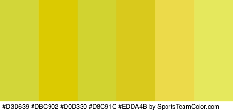 #D3D639 #DBC902 #D0D330 #D8C91C #EDDA4B #E5E85C Colors