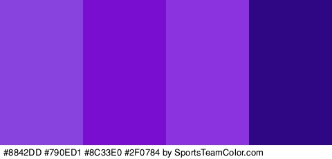 #8842DD #790ED1 #8C33E0 #2F0784 Colors