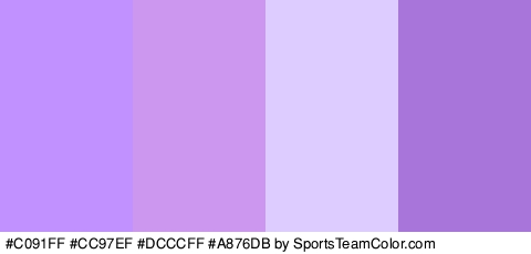 #C091FF #CC97EF #DCCCFF #A876DB Colors